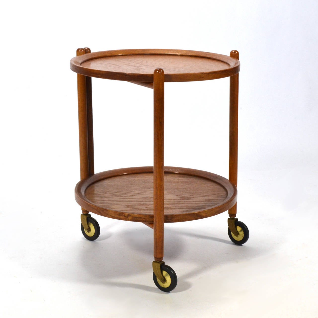 Danish Teak Collapsable Serving Cart at 1stDibs