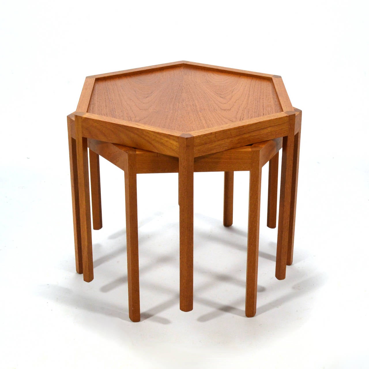 Hans C. Andersen Pair of Hexagonal Side Tables 2