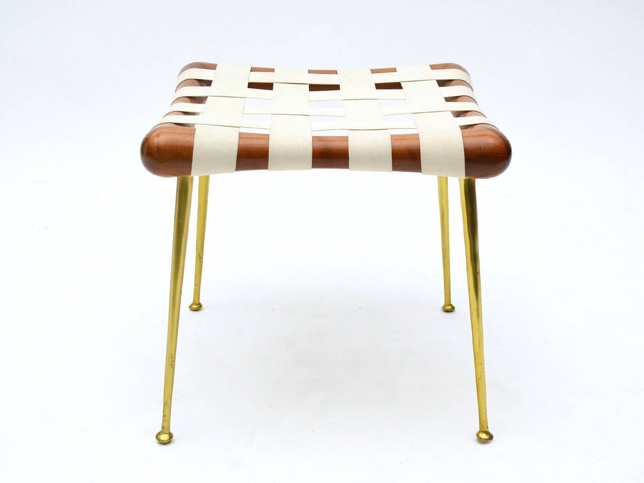 American T. H. Robsjohn-Gibbings Brass Leg Stool