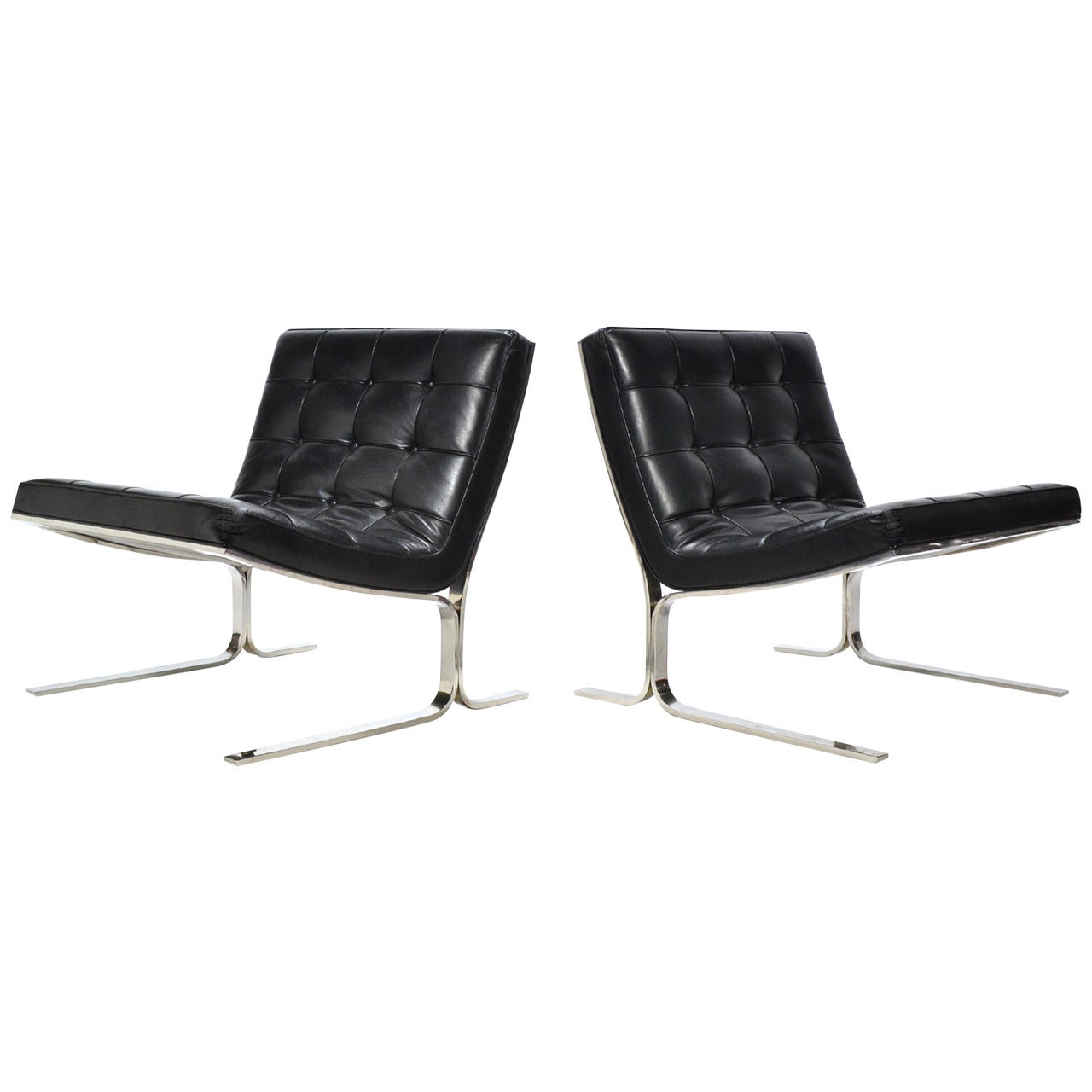 Nicos Zographos Pair of Lounge Chairs For Sale