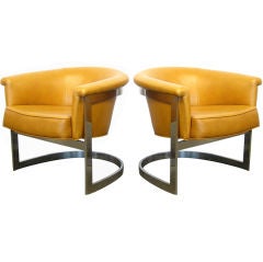 Pair of Milo Baughman lounge chairs by Thayer Coggin