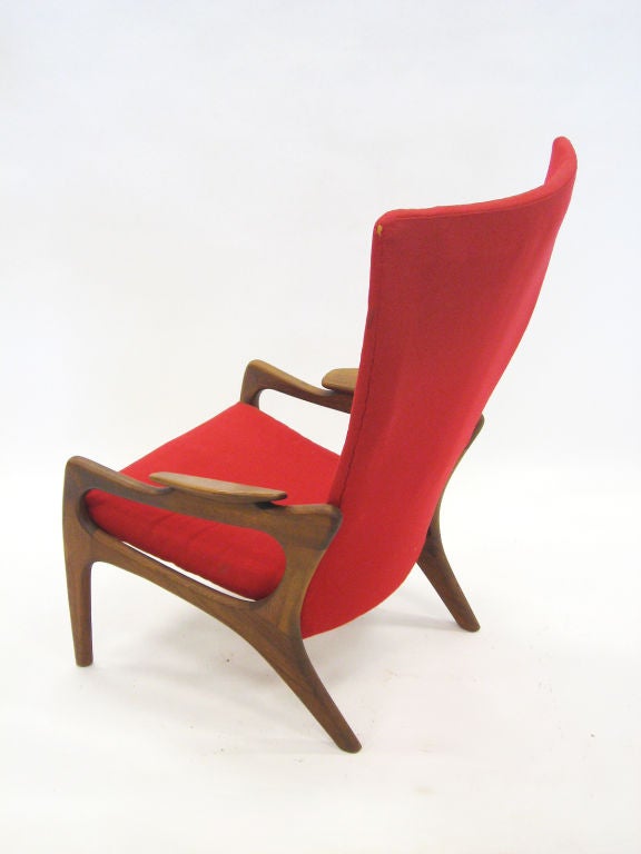 Pair of Adrian Pearsall wingback chairs by Craft Associates 2