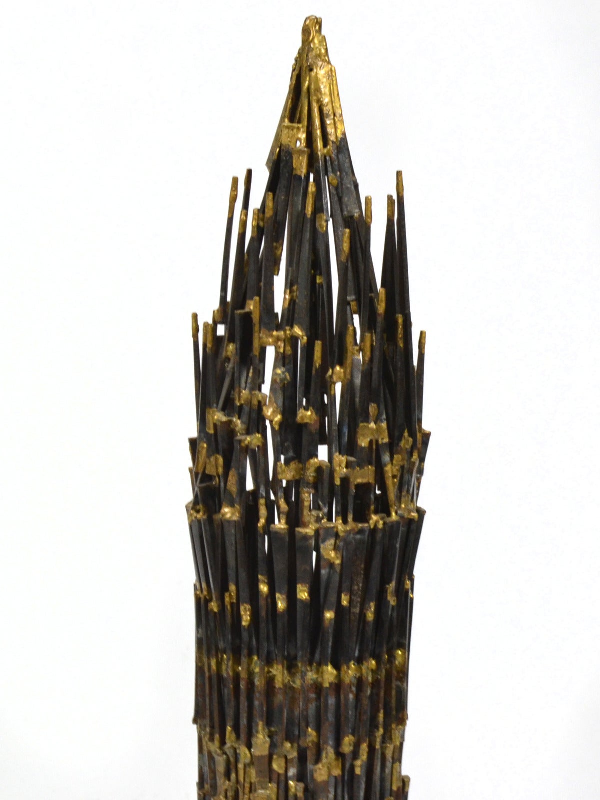 Mid-20th Century Abstract Brutalist Sculpture in Iron and Bronze