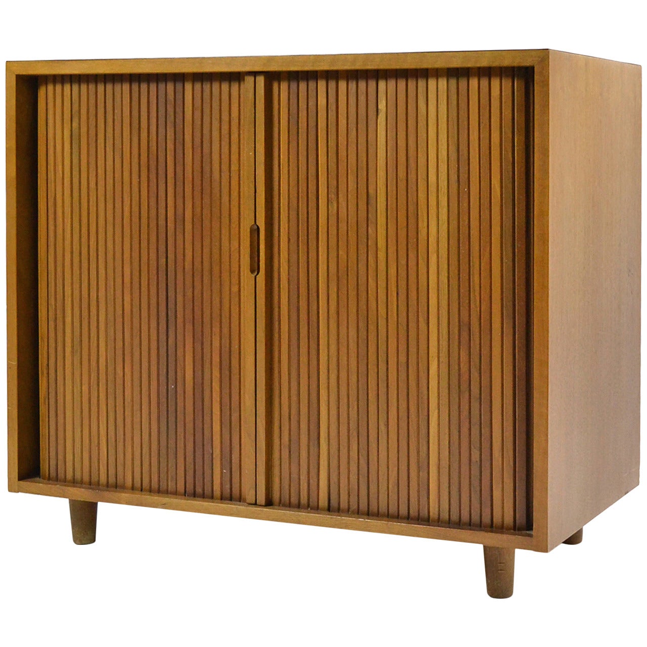 Milo Baughman Tambour Door Cabinet by Glenn of California