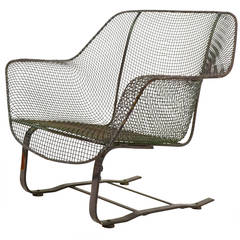 Woodard Sculptura Large Cantilevered Lounge Chair