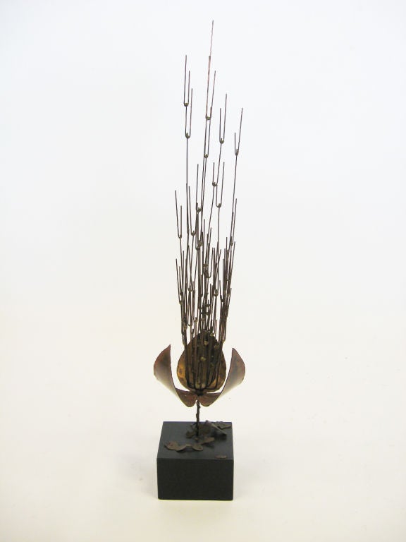 Early organic sculpture in brass by  C. Jere