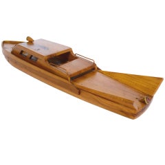 Great wooden model boat from the 1950s