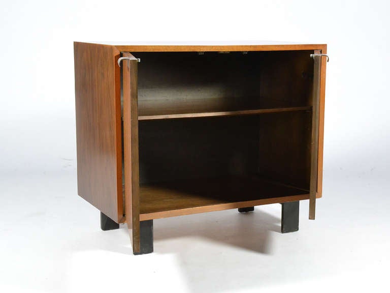 George Nelson Walnut Cabinet by Herman Miller In Good Condition In Highland, IN