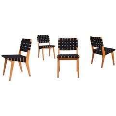 Set of Four Early Jens Risom Side Chairs by Knoll