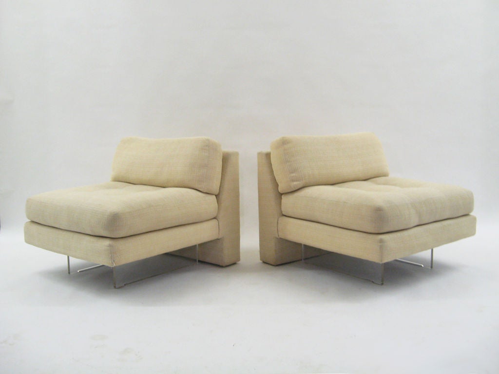 American Omnibus slipper chairs and bench by Vladimir Kagan