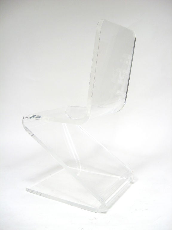Late 20th Century Lucite Z chair