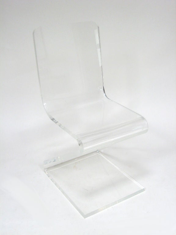 Acrylic Lucite Z chair