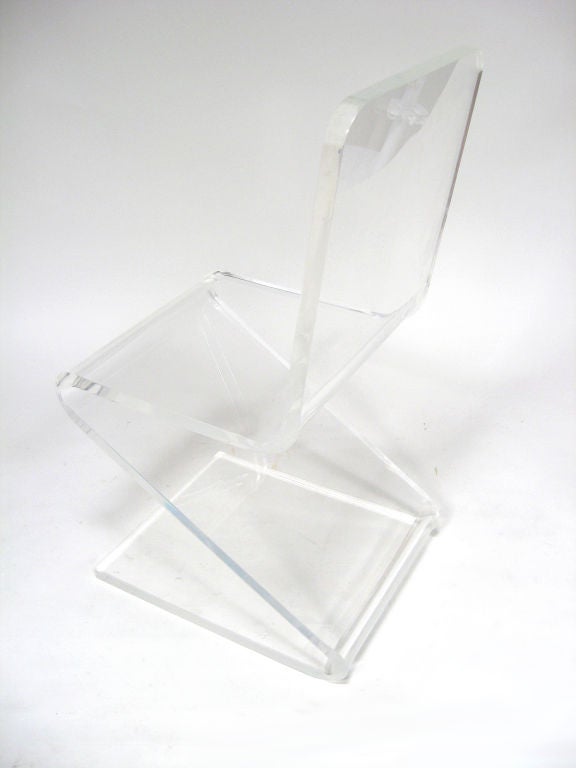 Lucite Z chair 1
