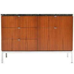 Vintage Florence Knoll Teak Credenza with Marble Top