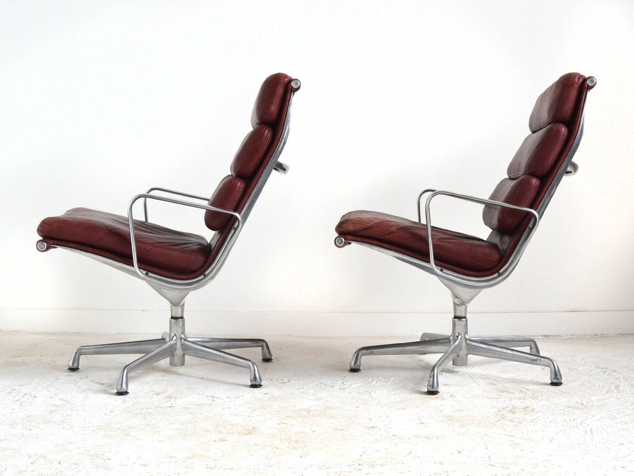 Mid-Century Modern Eames Soft Pad Lounge Chairs by Herman Miller