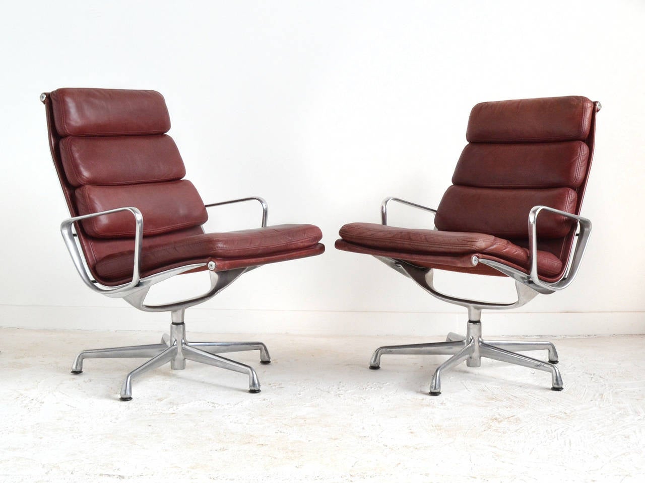 American Eames Soft Pad Lounge Chairs by Herman Miller