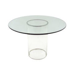 Minimalist all glass dining table