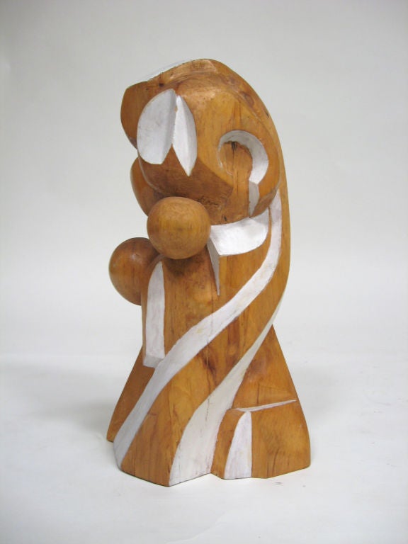 Abstract Wood Sculpture by Arthur Rossfield In Good Condition For Sale In Highland, IN