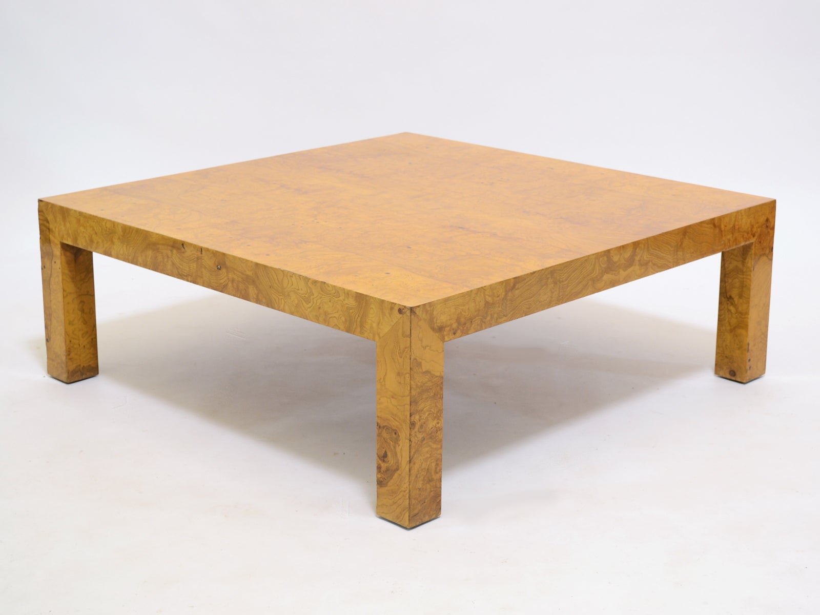 Milo Baughman Burl Wood Coffee Table