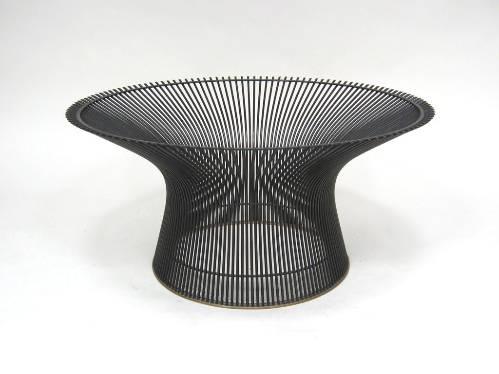 Warren Platner bronze cocktail table with marble top  by Knoll 3
