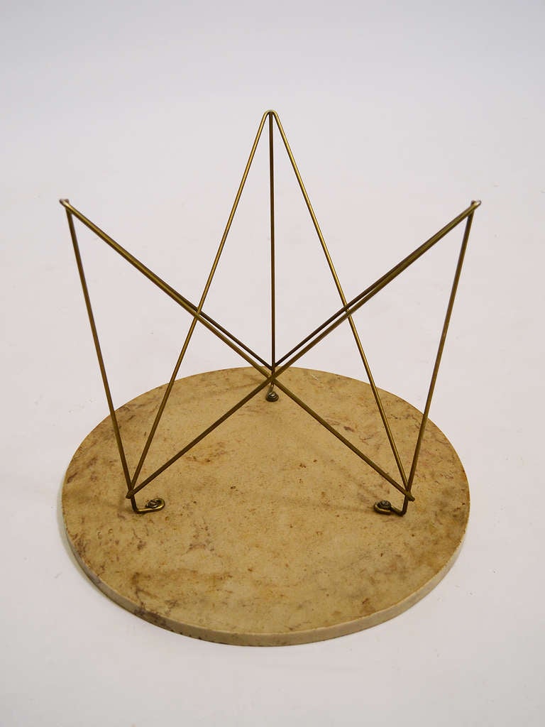 American Table With Wire Rod Base By Rene Brancusi