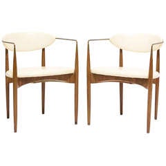 Pair of Dan Johnson "Viscount" chairs by Selig