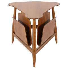 Edward Wormley Triangular Magazine Side Table by Dunbar