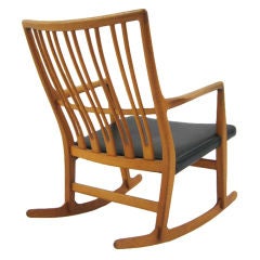 Vintage Hans Wegner ML33 rocking chair by Mikael Laursen