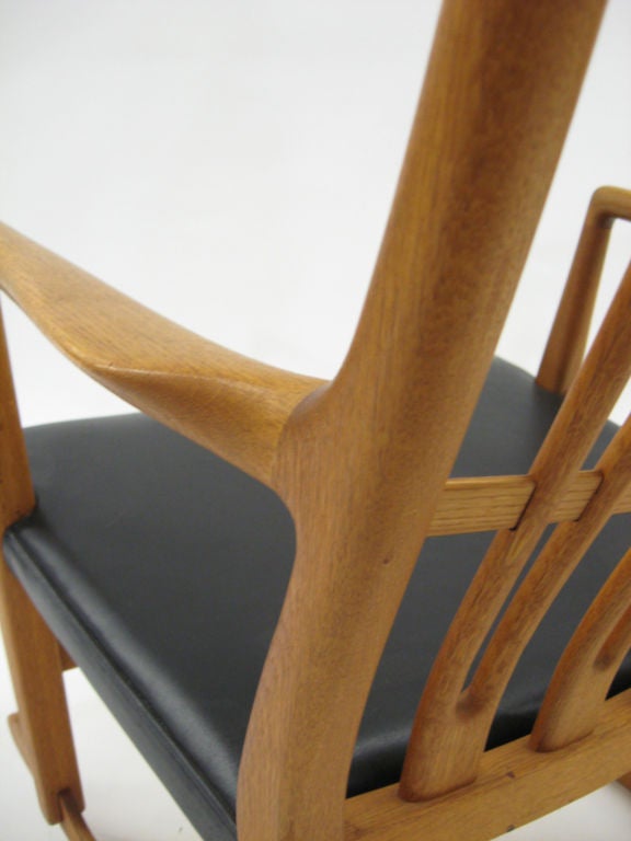 Oak Hans Wegner ML33 rocking chair by Mikael Laursen