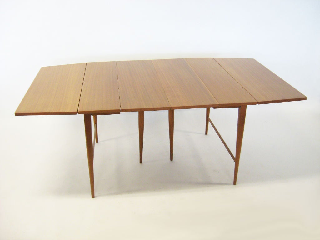 Mahogany Paul McCobb Extension Dining Table by Calvin