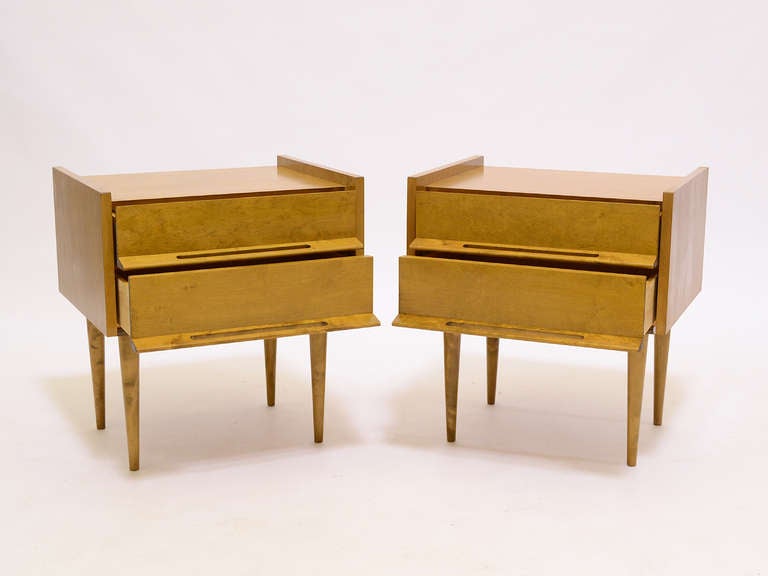 Mid-Century Modern Pair of Nightstands/End Tables by Edmond Spence