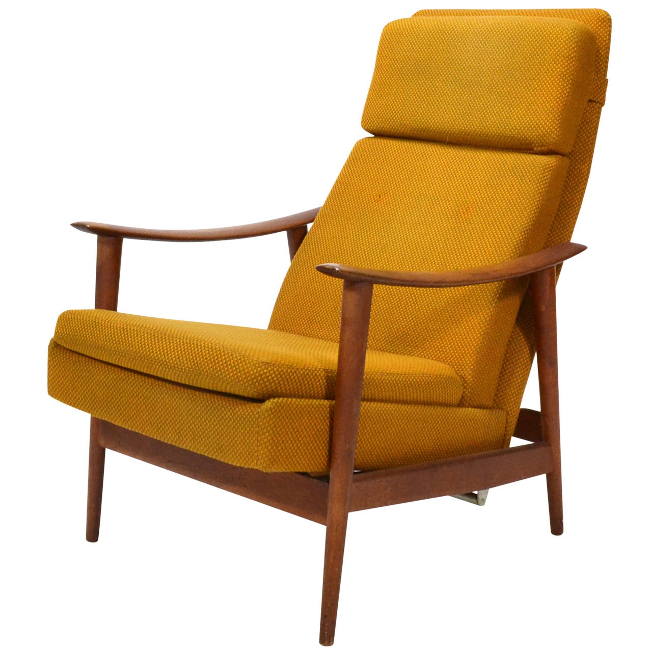 Danish Teak Reclining Lounge Chair