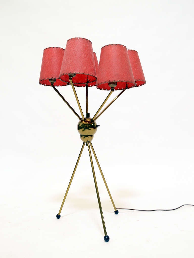 Brass 1950s Sputnik Table Lamp For Sale 1