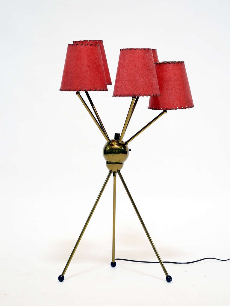 Brass 1950s Sputnik Table Lamp For Sale 2