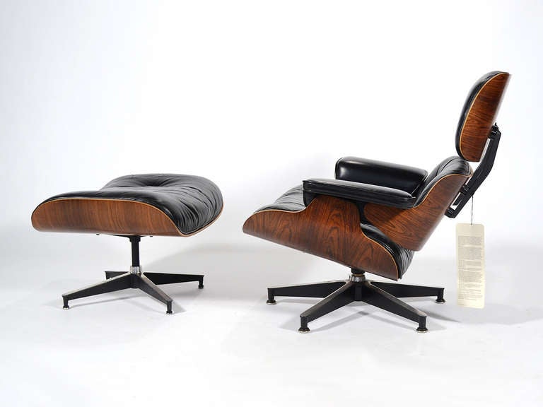 Exceptional Rosewood Eames Lounge Chair and Ottoman by Herman Miller
