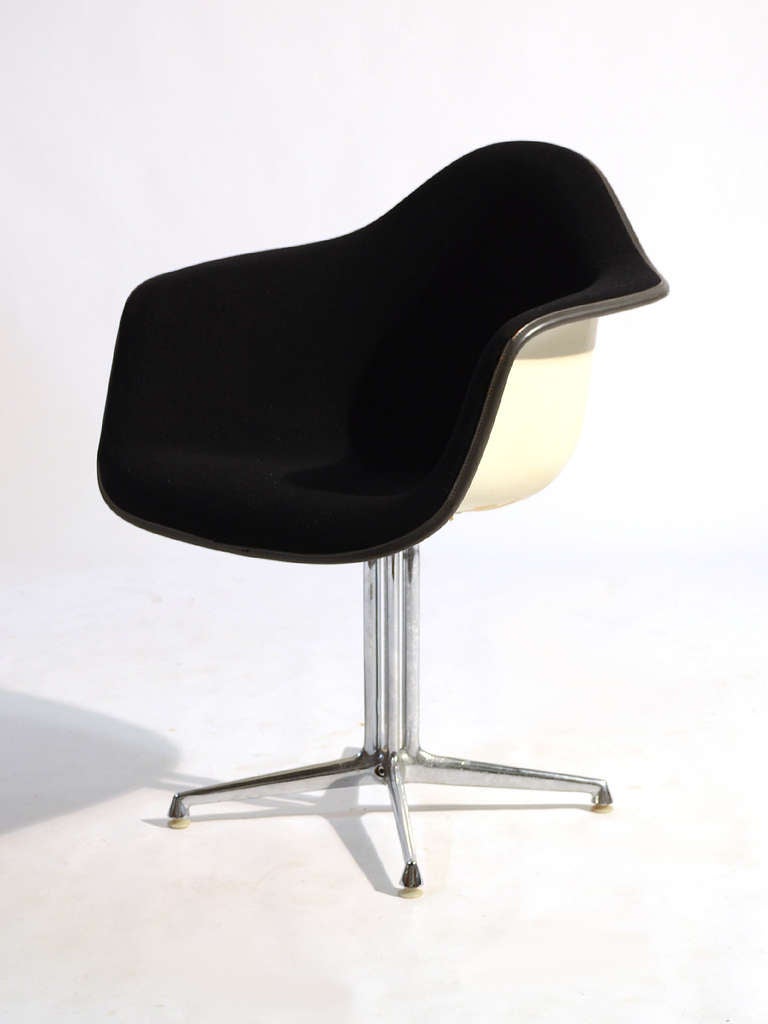 Late 20th Century Eames Armshell with Alexander Girard Fabric and La Fonda Base