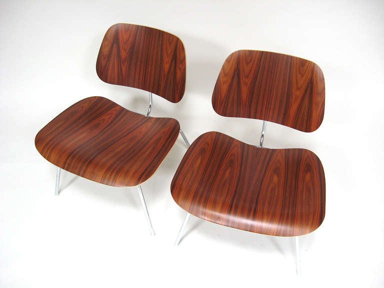 Matched Pair of Eames LCM Lounge Chairs by Herman Miller In Excellent Condition In Highland, IN