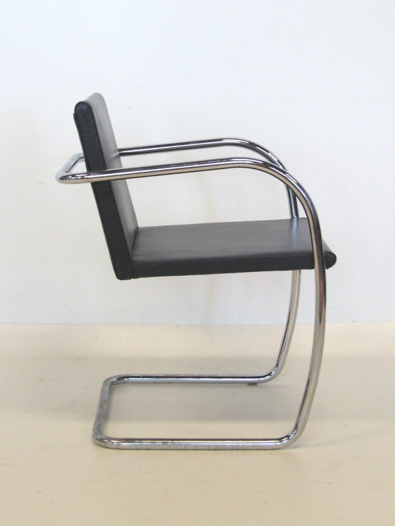 Mid-20th Century Ludwig Mies van der Rohe tubular Brno chairs by Knoll