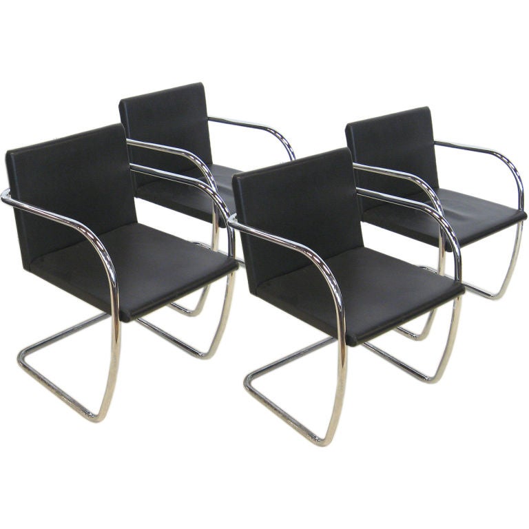 Ludwig Mies van der Rohe tubular Brno chairs by Knoll