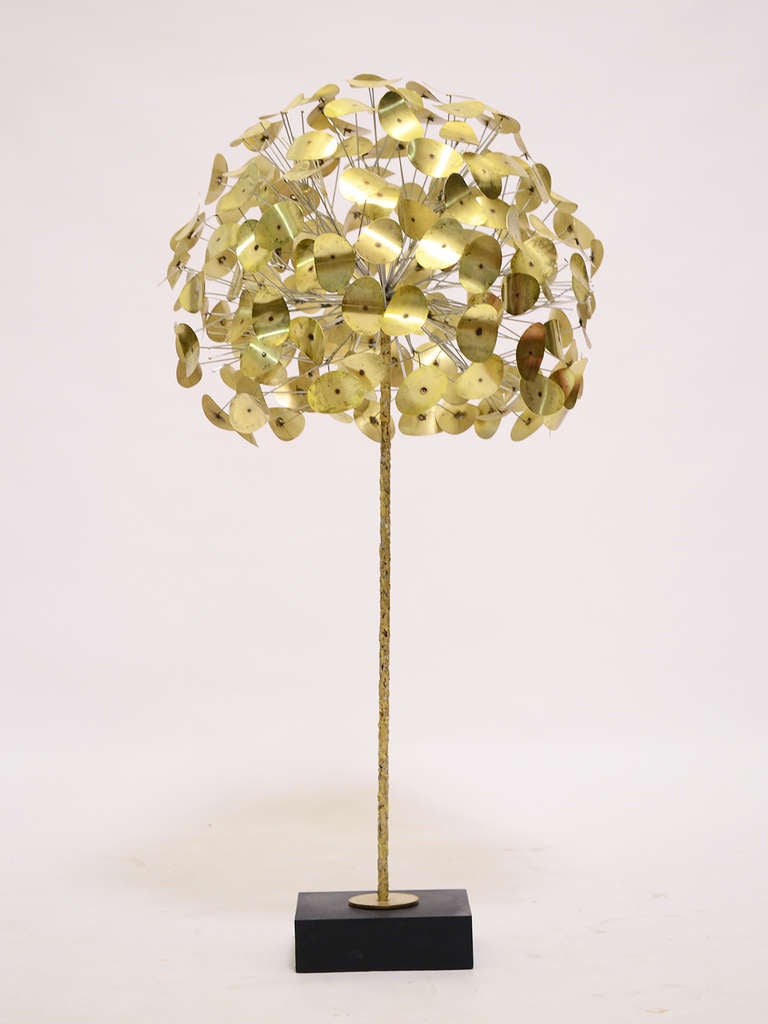 American Oversize Dandelion Sculpture in Brass by Jere For Sale