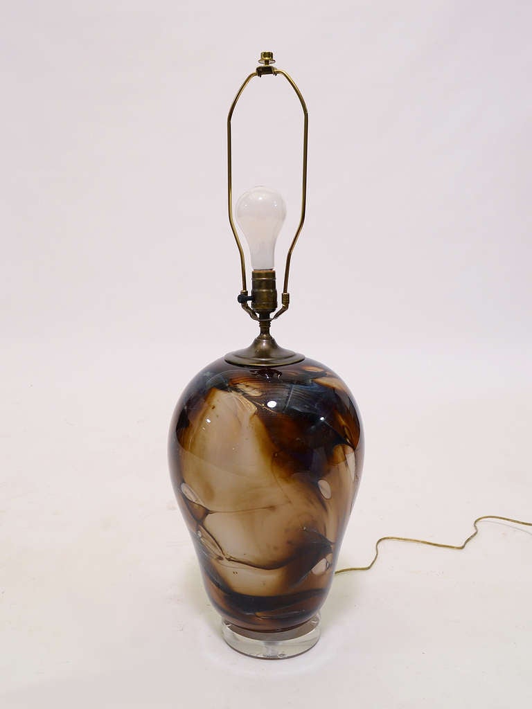 Hand Blown Art Glass Lamp by Kent Ipsen at 1stDibs kent ipsen glass
