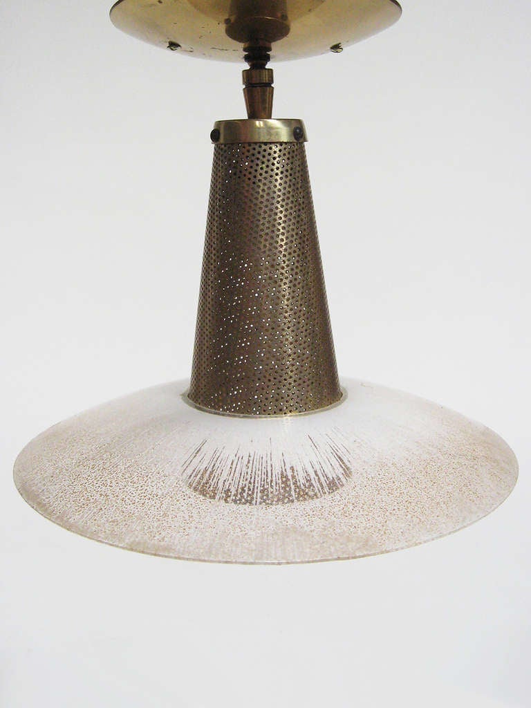 Brass Ceiling Lamp By Lightolier