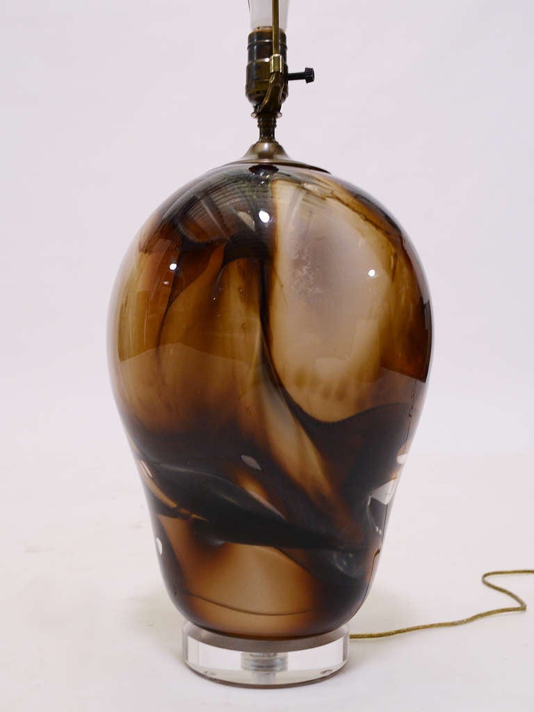 Hand Blown Art Glass Lamp by Kent Ipsen at 1stDibs kent ipsen glass