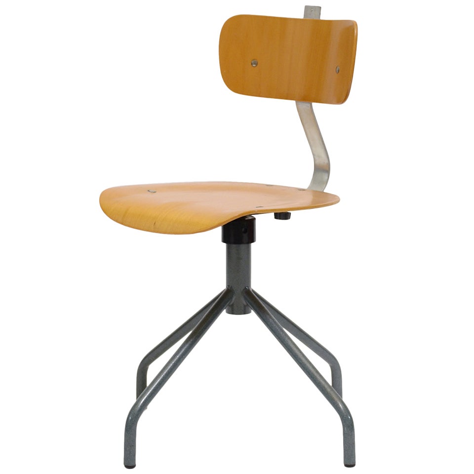 Italian Task Chair with Molded Plywood Seat and Back