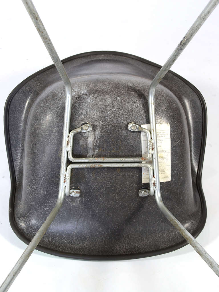 Fiberglass Kelly Green Upholstered Eames Armshell by Herman Miller