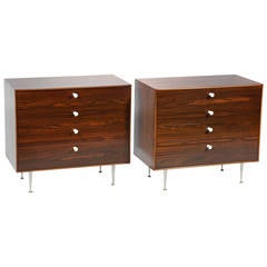 Vintage George Nelson Pair of Rosewood Thin-Edge Chests