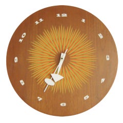 Retro George Nelson clock with graphic face by Howard Miller