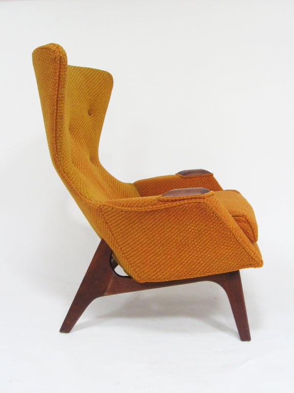 Walnut Adrian Pearsall Wingback Easy Chair By Craft Associates