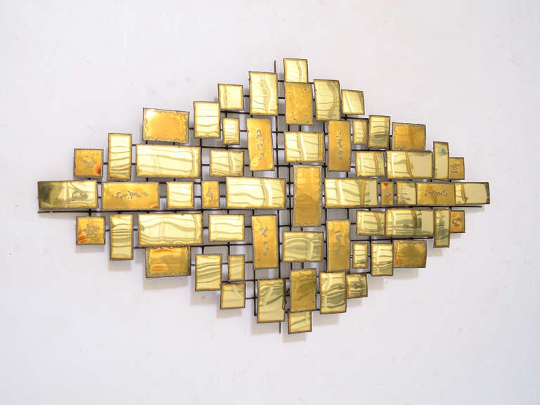 Mid-Century Modern Large William Bowie Abstract Geometric Wall Sculpture