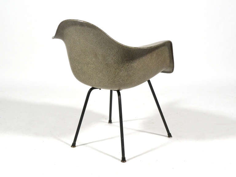 Mid-Century Modern Eames Zenith Elephant Hide Gray SAX Easy Chair by Herman Miller